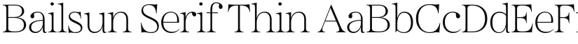 Bailsun Serif Thin font