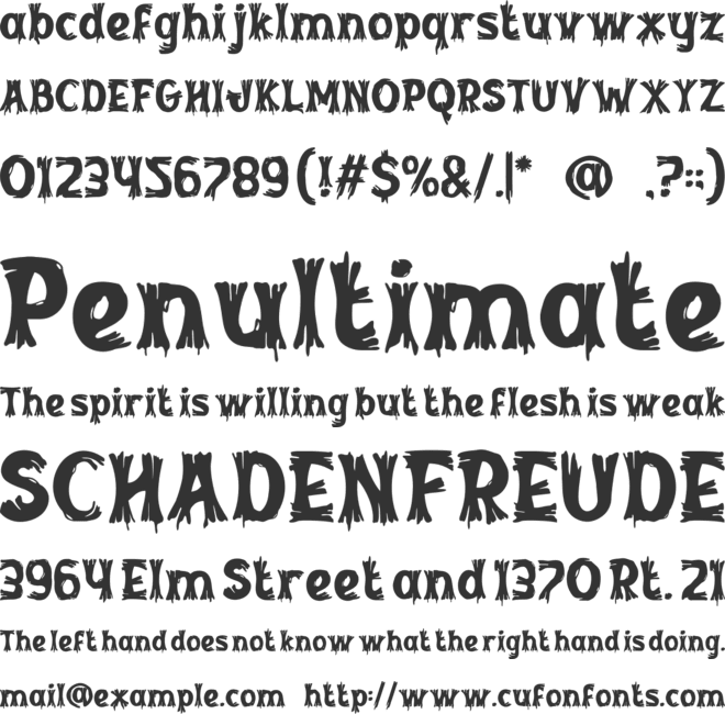 Inked Whimsy font preview