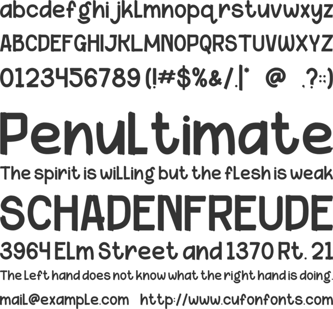 Gluez font preview