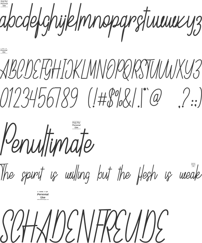 Authentic Rebelion font preview