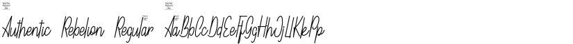 Authentic Rebelion font download