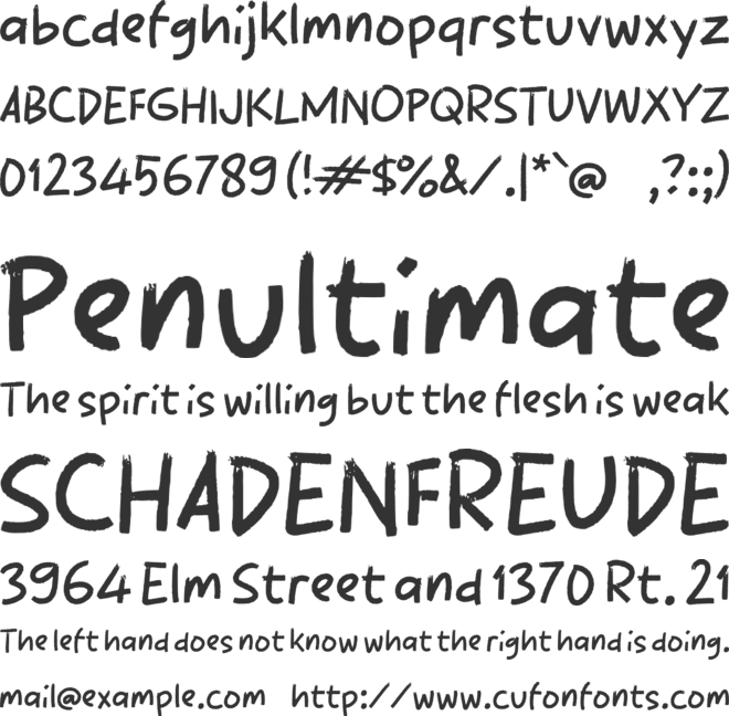 Rabska font preview