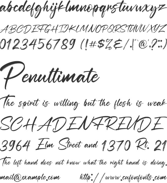 Sage Falcone font preview