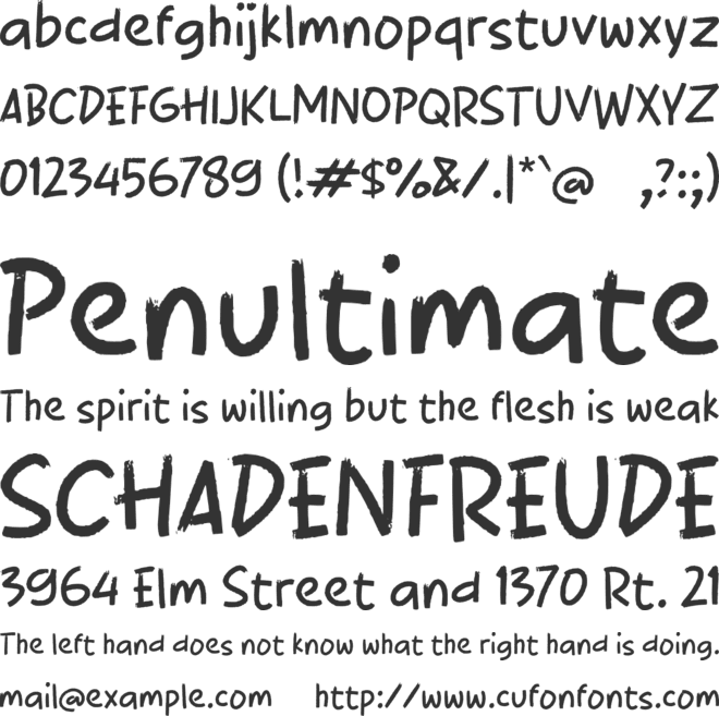 Racabe font preview