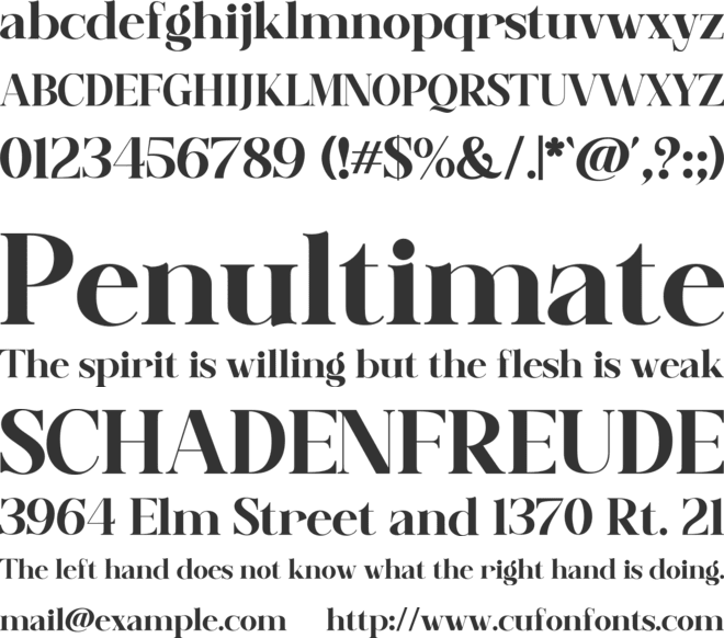 Bedicta Hosta font preview