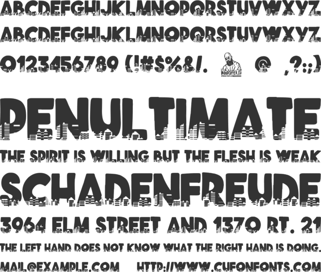 Cities at Night font preview