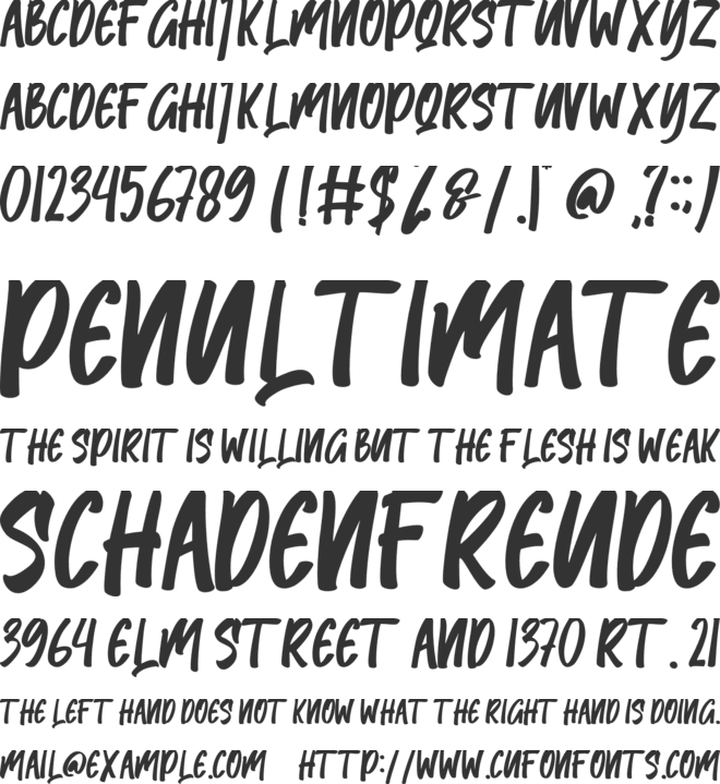 Rosmary font preview