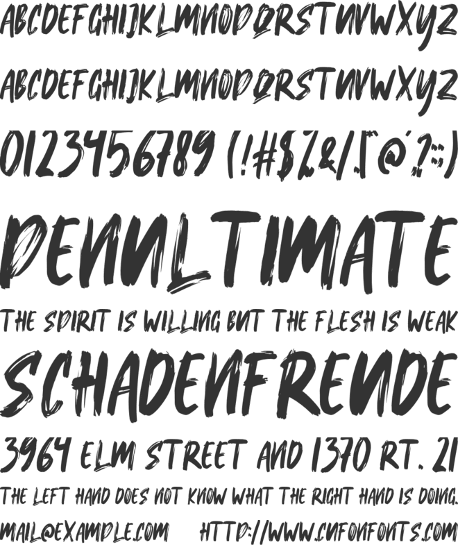 Sebashi font preview