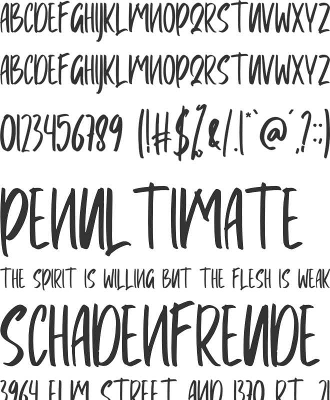 Poraly font preview