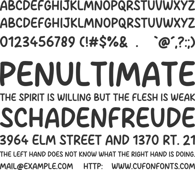 Best Work font preview