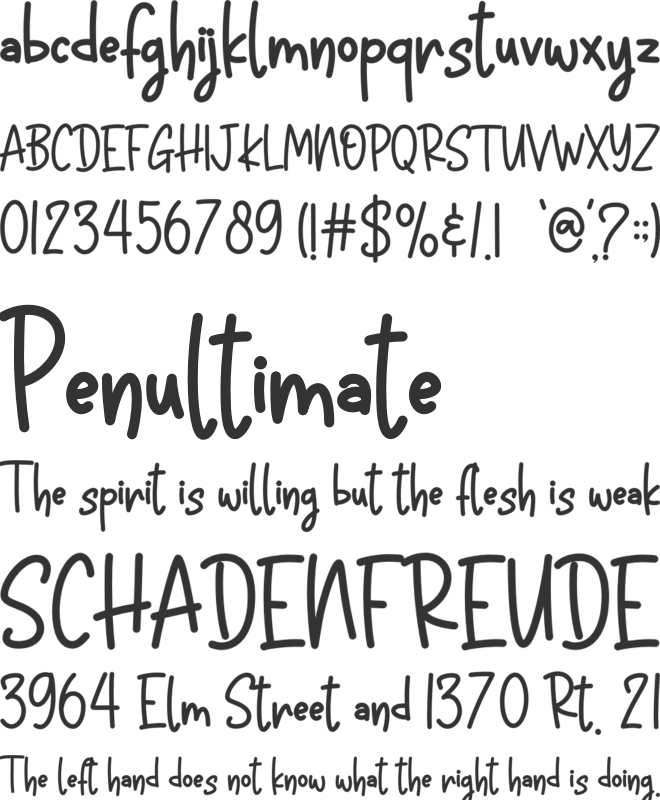 Kitchen Girl font preview