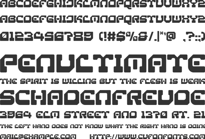 Eastback font preview