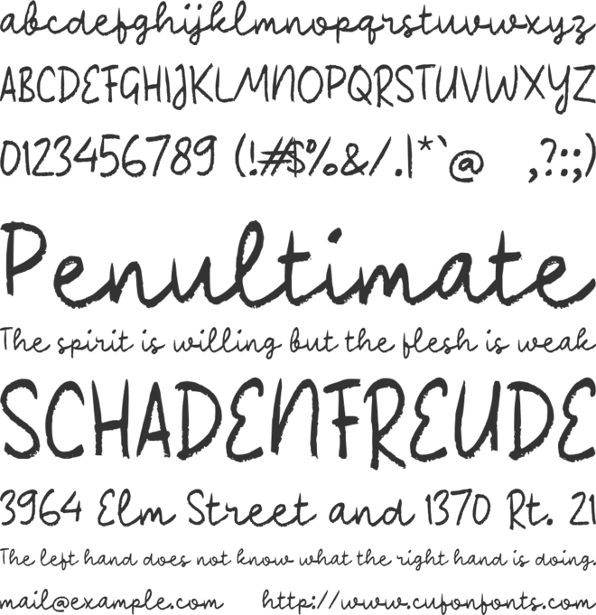 Rabedino font preview