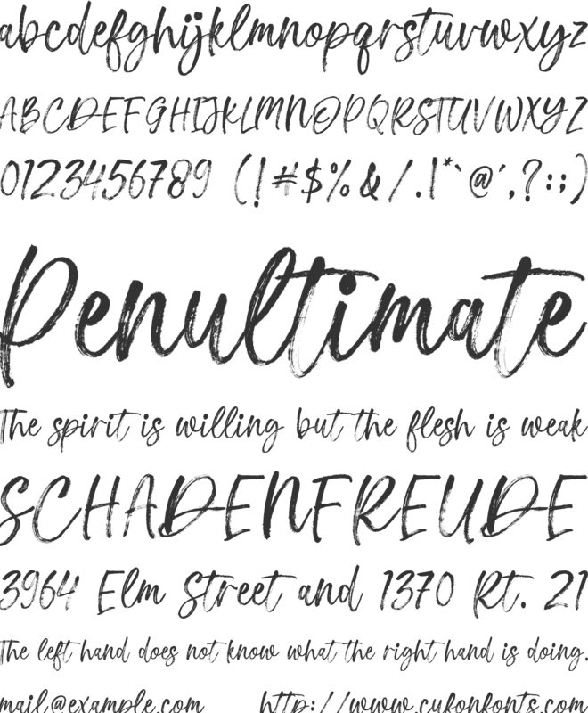 Stepila font preview