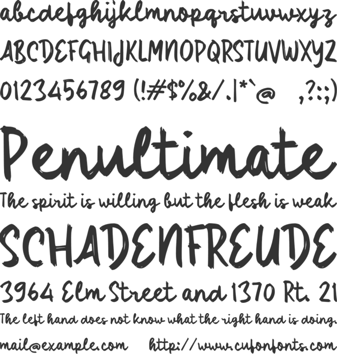 Rabaden Brush font preview