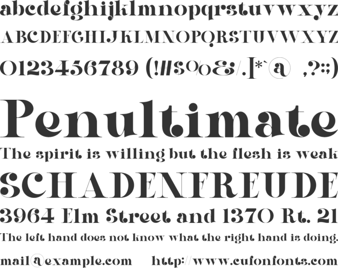 Qeira font preview