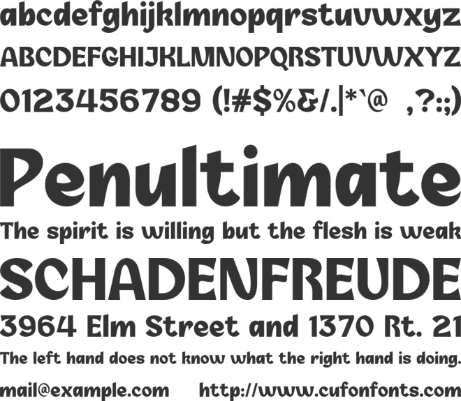 MOZIE font preview