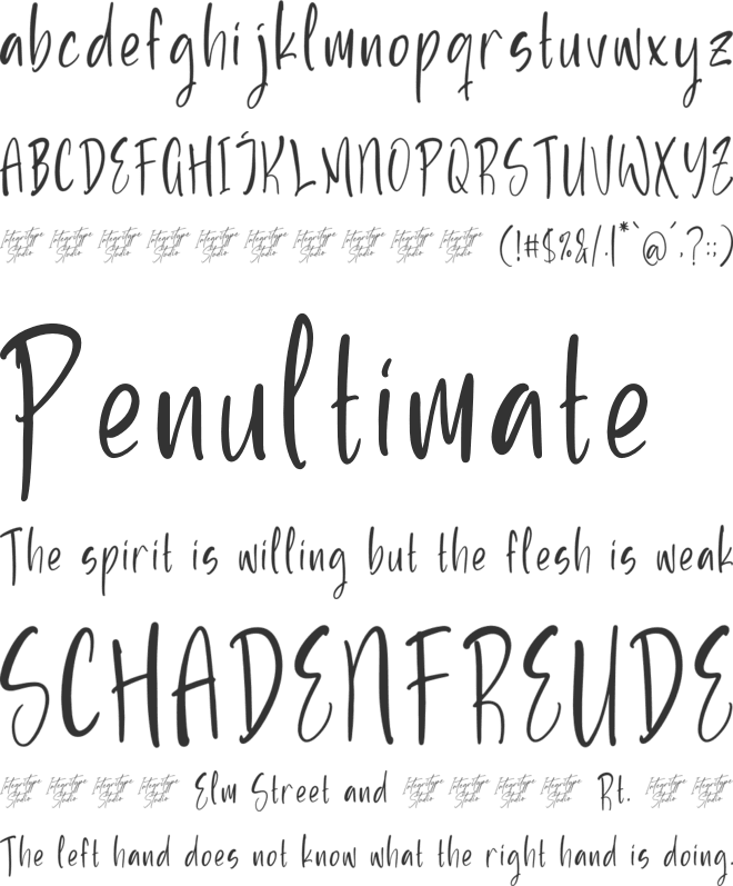 Sunlight Peaceful font preview