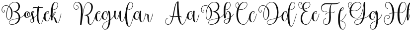 Bostek font download