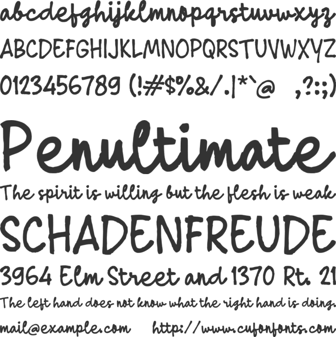 Radenga Cloud font preview