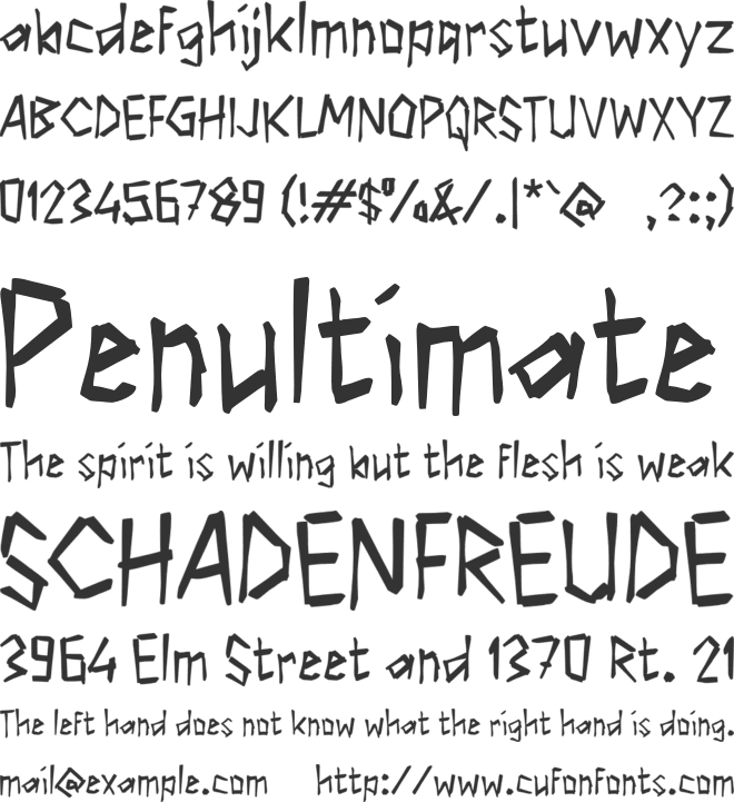 Rabodek font preview