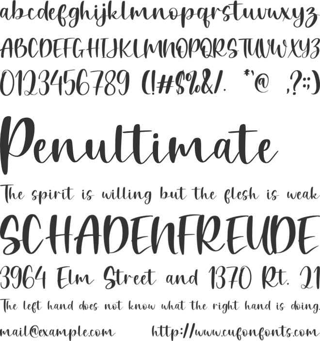 Valittey font preview