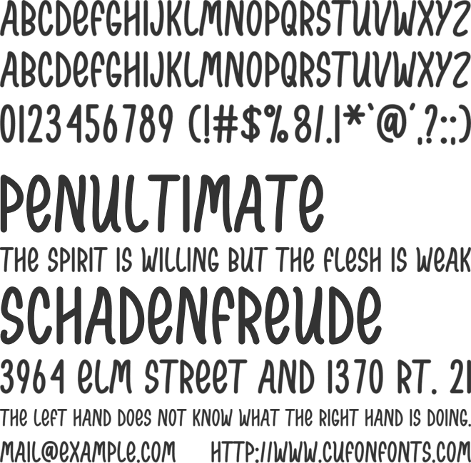 Snowman font preview