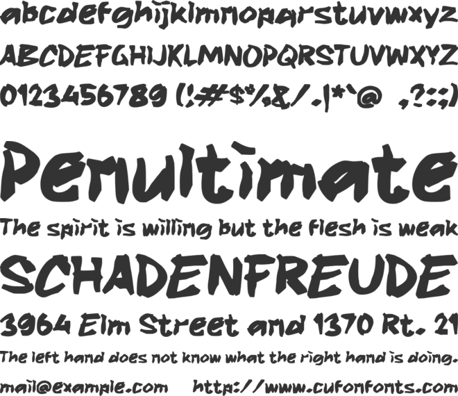 Raflex font preview