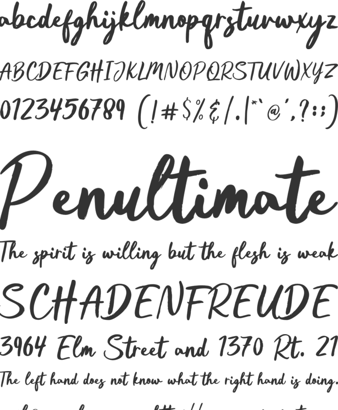 Smilewhite font preview