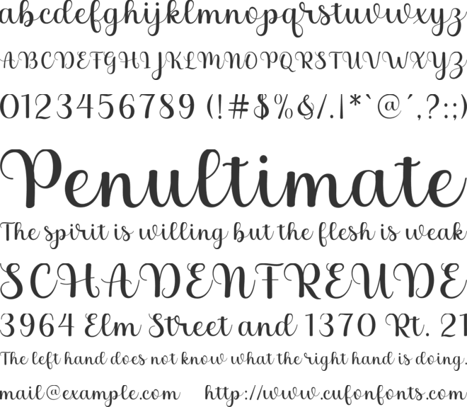 Megoha font preview