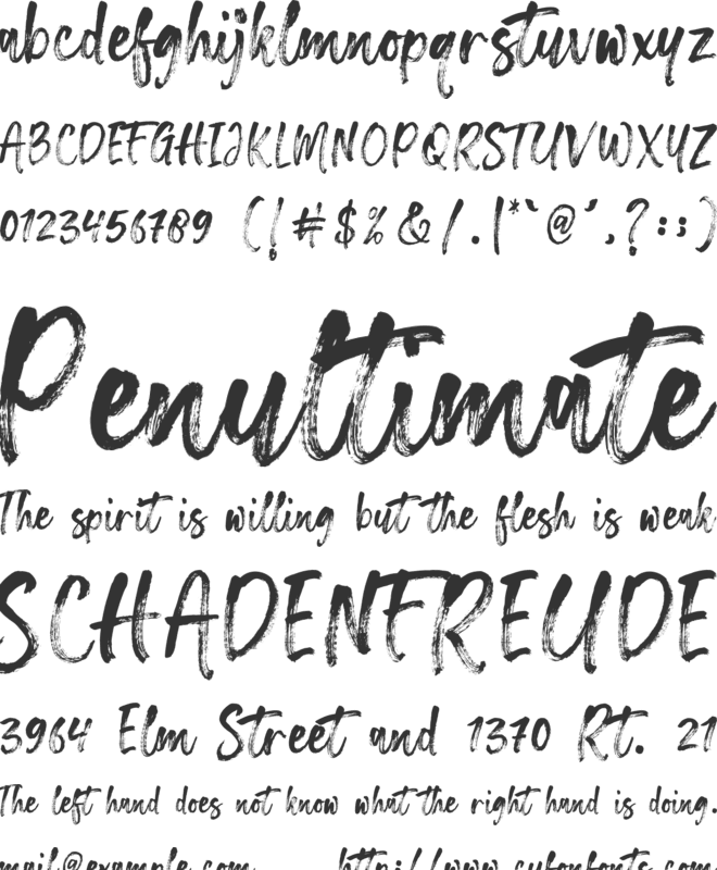 Melora font preview