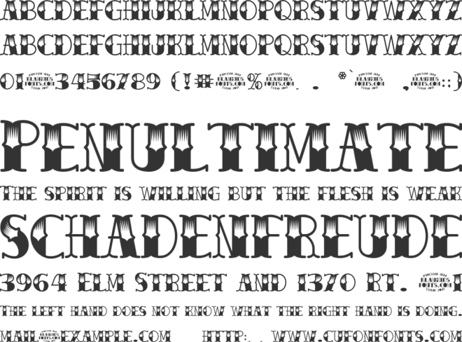 Classic Tattoo font preview