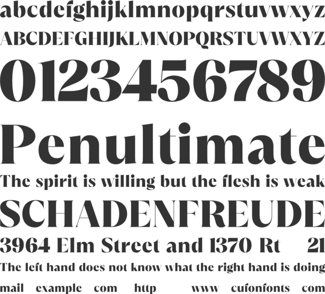 Zerift Trial font preview