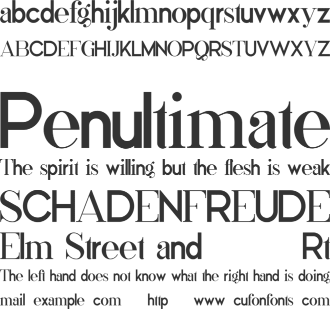 Mila font preview