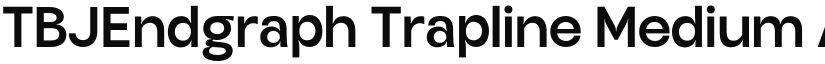 TBJEndgraph Trapline Medium font