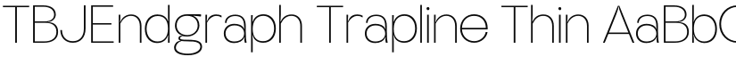 TBJEndgraph Trapline Thin font