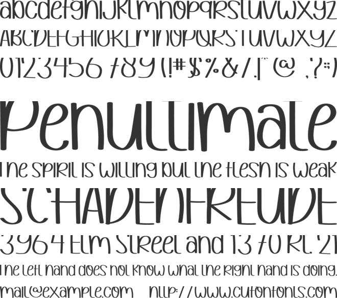 UNDER BEACH font preview