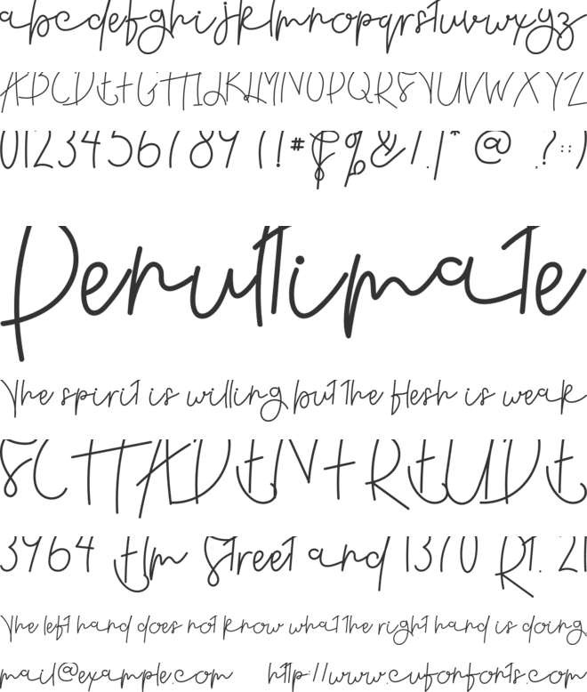 Hello Dream font preview