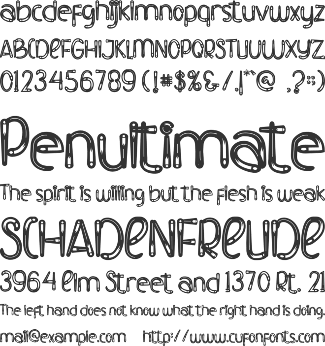 Handmade Brush font preview