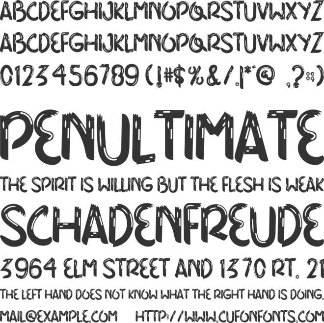 Paper Brush font preview