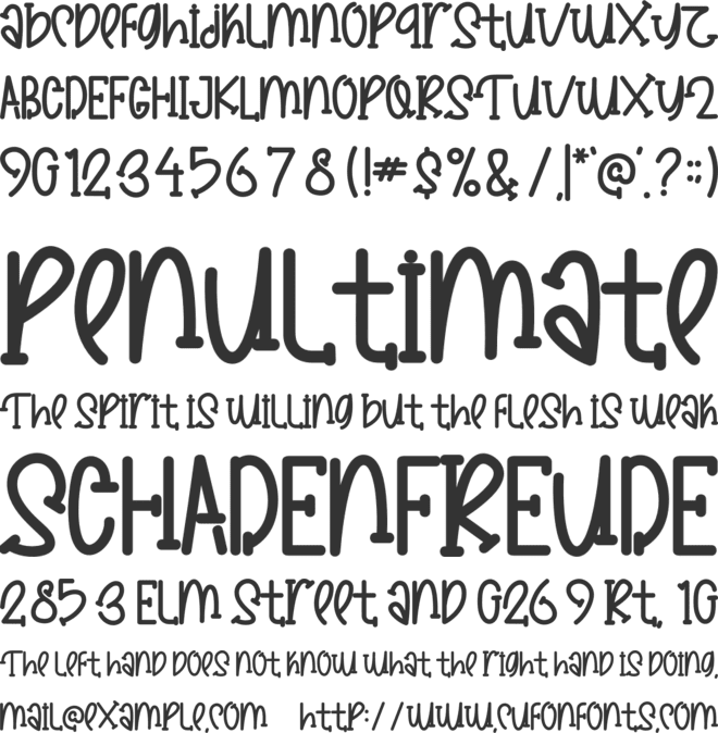 HAPPY FATHER font preview