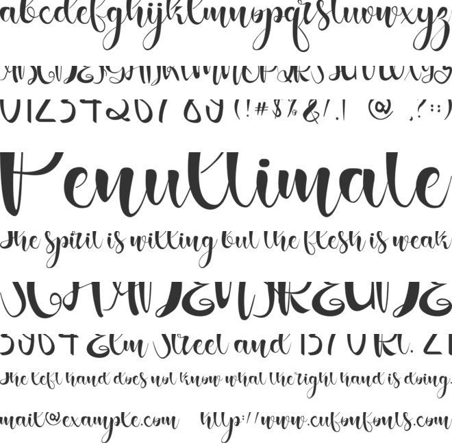 Perfect Stenlies font preview