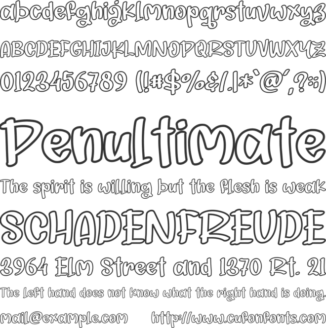 Playful Outline - Personal Use font preview