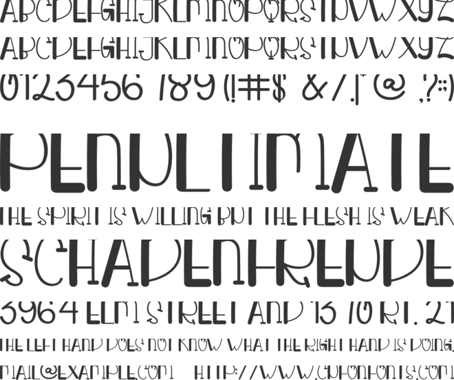 Kimo Dolphino font preview