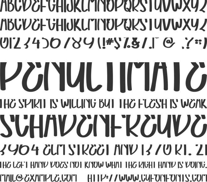 Scoots Domino font preview