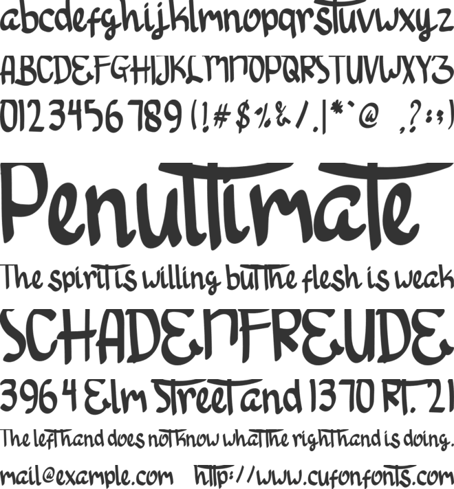 Hello Sonia font preview