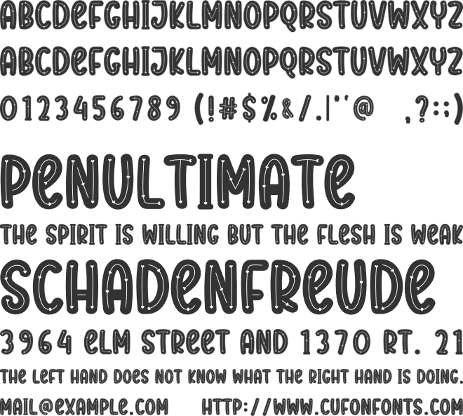 Surprise font preview