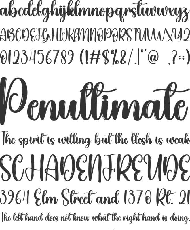 Religiously Samanta font preview