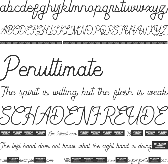 Birmingham Paradise font preview