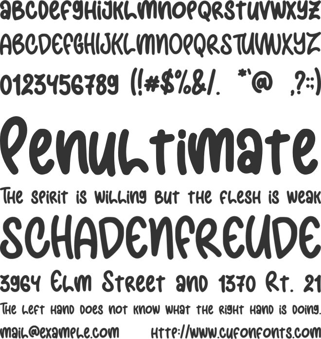 Povie font preview